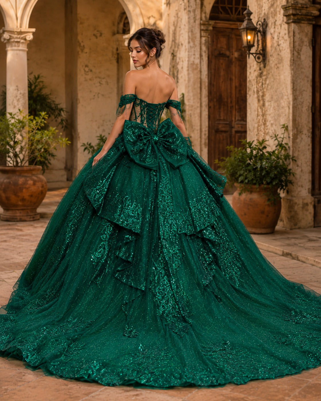 Vestido de Quinceañera Verde Esmeralda ID 600492-XV001