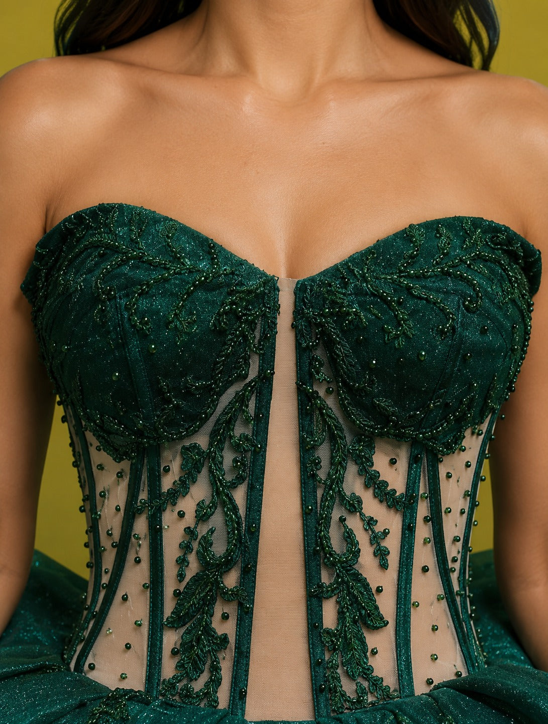 Vestido de Quinceañera Verde Esmeralda ID 600492-XV001