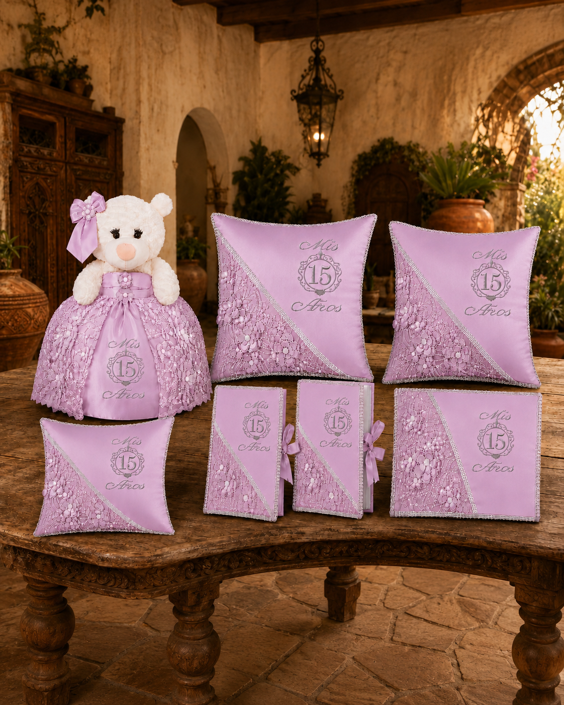 Set de Accesorios para XV Años Rosa Lila