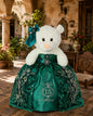 Oso de XV Años con Vestido Verde Esmeralda
